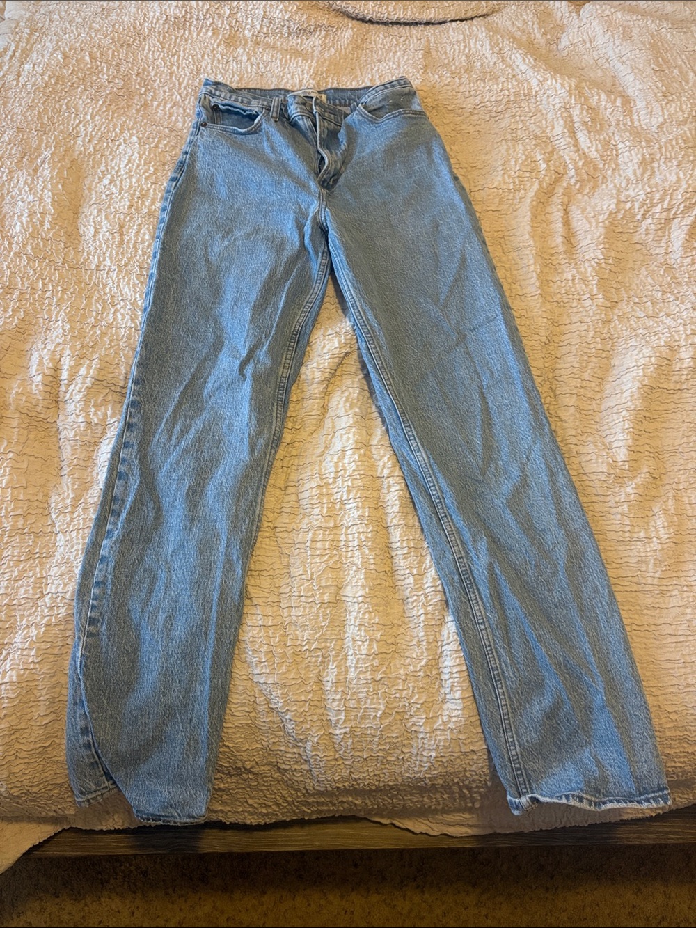 Abercrombie & Fitch Light Denim Straight-Leg Jeans